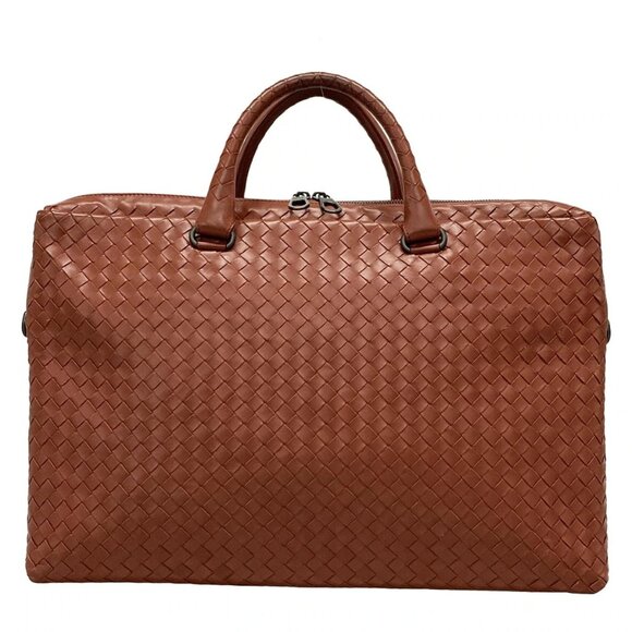 BOTTEGA VENETA Intrecciato - Red Leather Business Bag 723-082325 - Picture 1 of 14